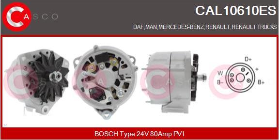Casco CAL10610ES - Alternatore www.autoricambi360.it