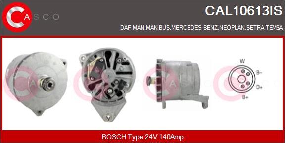 Casco CAL10613IS - Alternatore www.autoricambi360.it