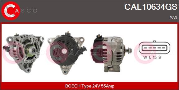 Casco CAL10634GS - Alternatore www.autoricambi360.it