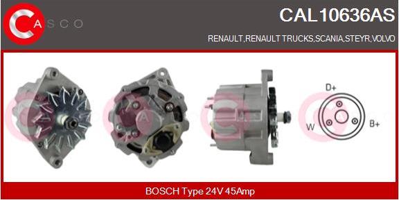Casco CAL10636AS - Alternatore www.autoricambi360.it