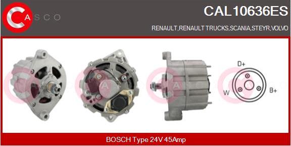 Casco CAL10636ES - Alternatore www.autoricambi360.it