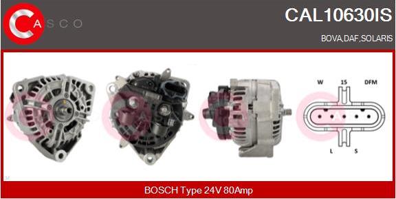 Casco CAL10630IS - Alternatore www.autoricambi360.it