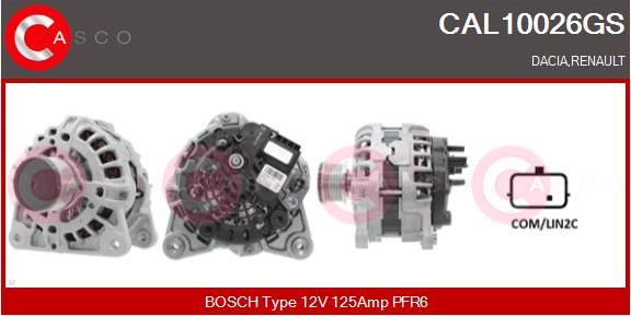 Casco CAL10026GS - Alternatore www.autoricambi360.it