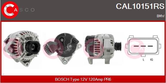Casco CAL10151RS - Alternatore www.autoricambi360.it