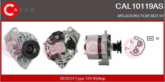 Casco CAL10119AS - Alternatore www.autoricambi360.it
