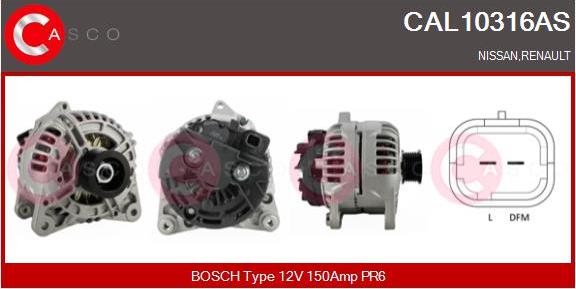 Casco CAL10316AS - Alternatore www.autoricambi360.it