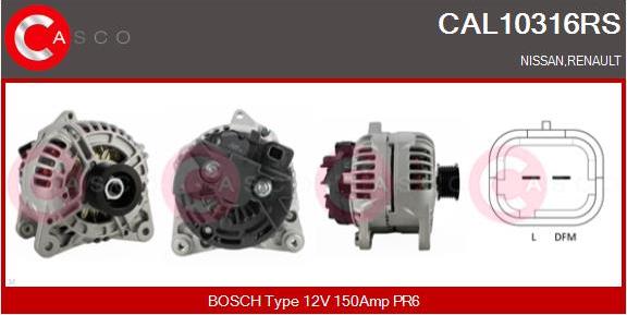 Casco CAL10316RS - Alternatore www.autoricambi360.it