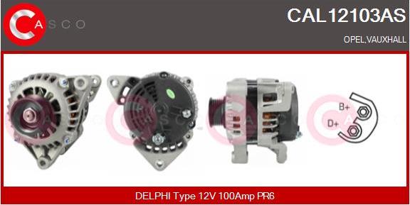 Casco CAL12103AS - Alternatore www.autoricambi360.it