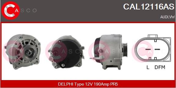 Casco CAL12116AS - Alternatore www.autoricambi360.it