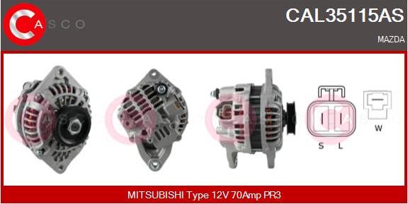 Casco CAL35115AS - Alternatore www.autoricambi360.it