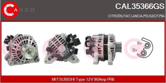 Casco CAL35366GS - Alternatore www.autoricambi360.it