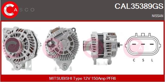 Casco CAL35389GS - Alternatore www.autoricambi360.it