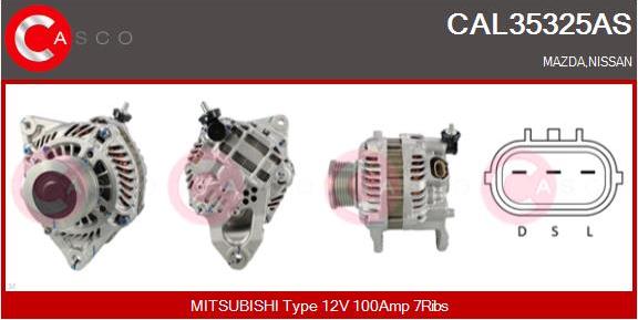 Casco CAL35325AS - Alternatore www.autoricambi360.it