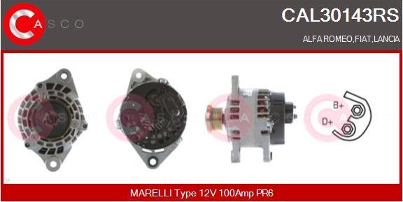 Casco CAL30143RS - Alternatore www.autoricambi360.it