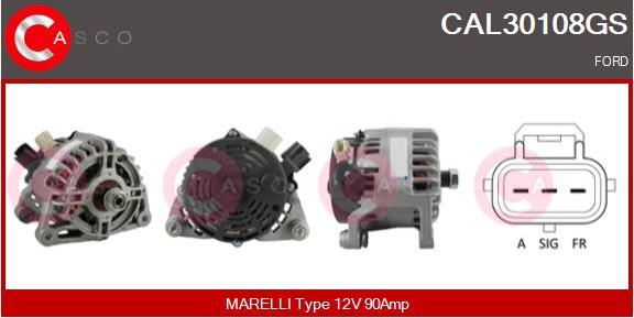 Casco CAL30108GS - Alternatore www.autoricambi360.it