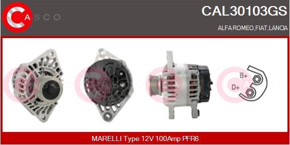 Casco CAL30103GS - Alternatore www.autoricambi360.it