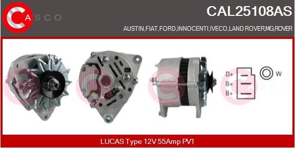 Casco CAL25108AS - Alternatore www.autoricambi360.it