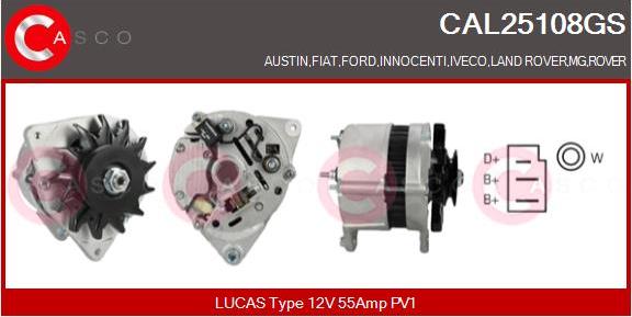 Casco CAL25108GS - Alternatore www.autoricambi360.it