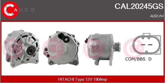 Casco CAL20245GS - Alternatore www.autoricambi360.it