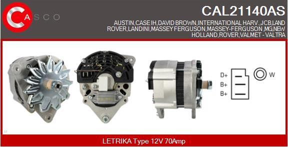 Casco CAL21140AS - Alternatore www.autoricambi360.it
