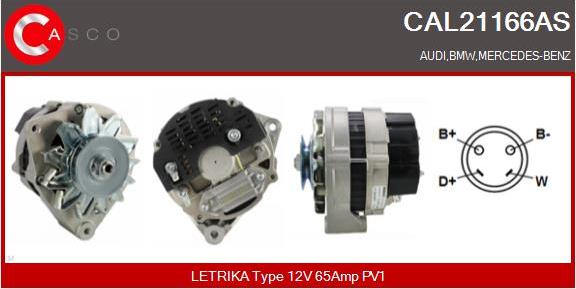 Casco CAL21166AS - Alternatore www.autoricambi360.it