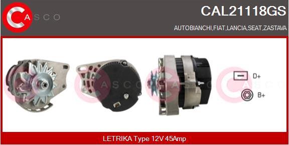 Casco CAL21118GS - Alternatore www.autoricambi360.it