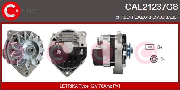Casco CAL21237GS - Alternatore www.autoricambi360.it