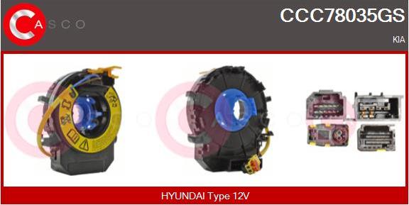 Casco CCC78035GS - Molla spiroelicoidale, Airbag www.autoricambi360.it