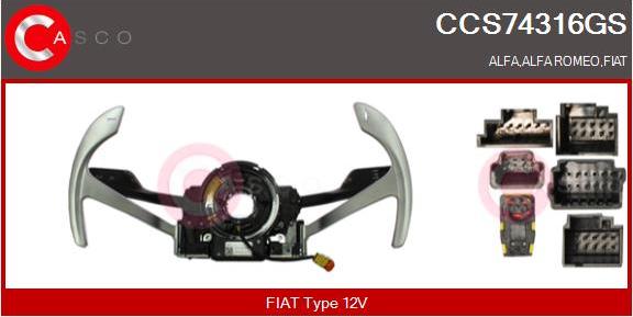 Casco CCS74316GS - Leva devio guida www.autoricambi360.it