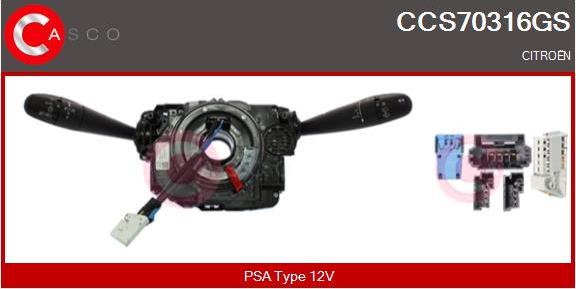 Casco CCS70316GS - Leva devio guida www.autoricambi360.it