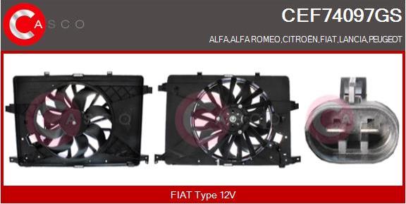 Casco CEF74097GS - Elettromotore, Ventola radiatore www.autoricambi360.it