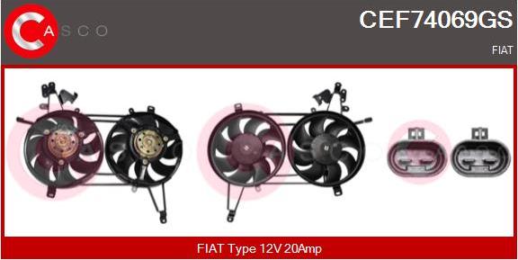 Casco CEF74069GS - Elettromotore, Ventola radiatore www.autoricambi360.it