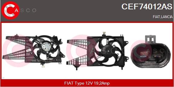 Casco CEF74012AS - Elettromotore, Ventola radiatore www.autoricambi360.it