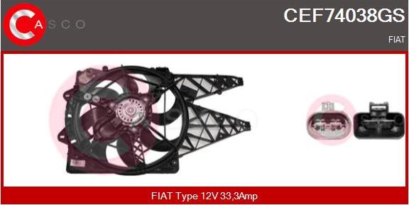 Casco CEF74038GS - Elettromotore, Ventola radiatore www.autoricambi360.it