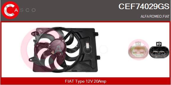 Casco CEF74029GS - Elettromotore, Ventola radiatore www.autoricambi360.it