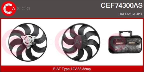 Casco CEF74300AS - Ventola, Raffreddamento motore www.autoricambi360.it
