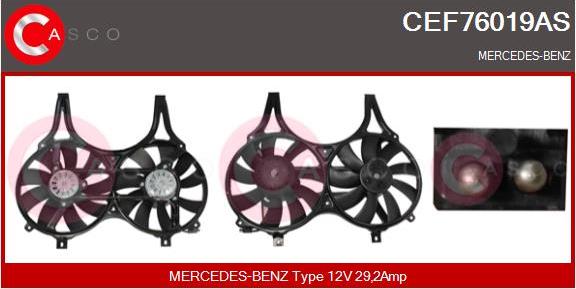 Casco CEF76019AS - Elettromotore, Ventola radiatore www.autoricambi360.it