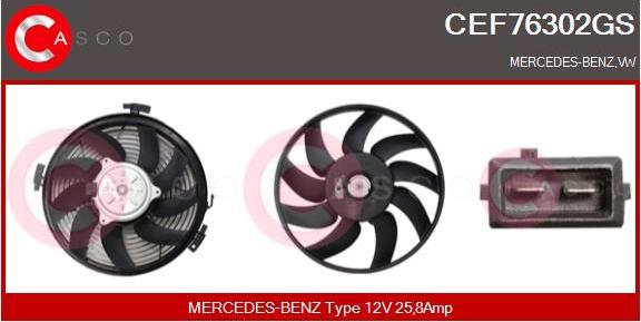 Casco CEF76302GS - Ventola, Raffreddamento motore www.autoricambi360.it