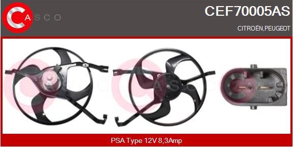 Casco CEF70005AS - Elettromotore, Ventola radiatore www.autoricambi360.it