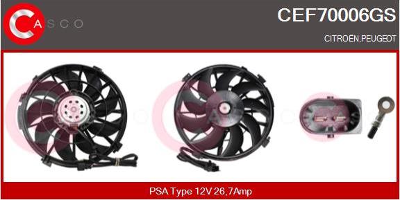 Casco CEF70006GS - Elettromotore, Ventola radiatore www.autoricambi360.it