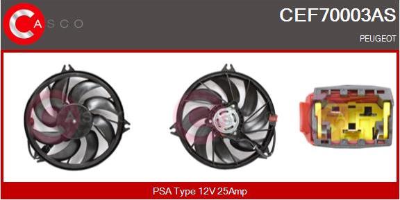 Casco CEF70003AS - Elettromotore, Ventola radiatore www.autoricambi360.it