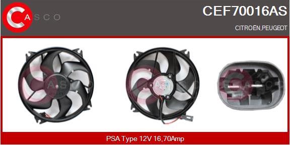 Casco CEF70016AS - Elettromotore, Ventola radiatore www.autoricambi360.it