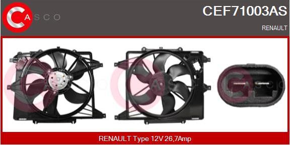Casco CEF71003AS - Elettromotore, Ventola radiatore www.autoricambi360.it