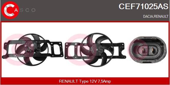 Casco CEF71025AS - Elettromotore, Ventola radiatore www.autoricambi360.it