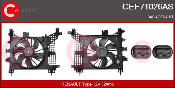 Casco CEF71026AS - Elettromotore, Ventola radiatore www.autoricambi360.it