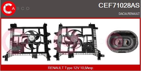Casco CEF71028AS - Elettromotore, Ventola radiatore www.autoricambi360.it