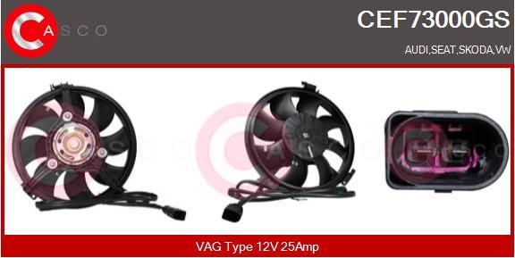 Casco CEF73000GS - Elettromotore, Ventola radiatore www.autoricambi360.it