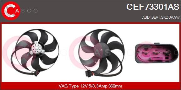 Casco CEF73301AS - Ventola, Raffreddamento motore www.autoricambi360.it