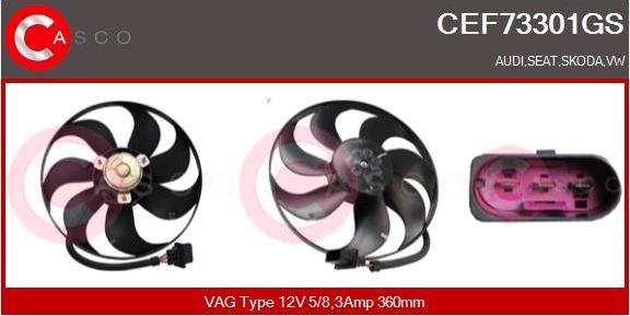 Casco CEF73301GS - Ventola, Raffreddamento motore www.autoricambi360.it