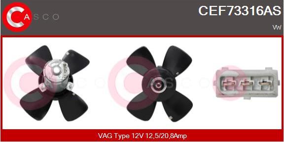 Casco CEF73316AS - Ventola, Raffreddamento motore www.autoricambi360.it